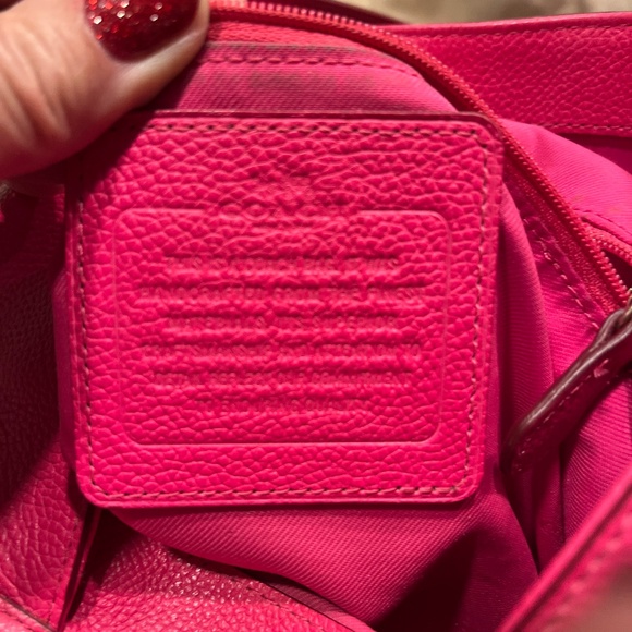 Coach Pebbled Leather Tote / Shoulder Bag | Raspberry Pink | Retail - Picture 2 of 11